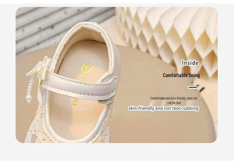 Lace Princess Girls' Korean Style Mary Jane Performance Sandals - Soft Sole Spring/Summer Baby Walker Shoes