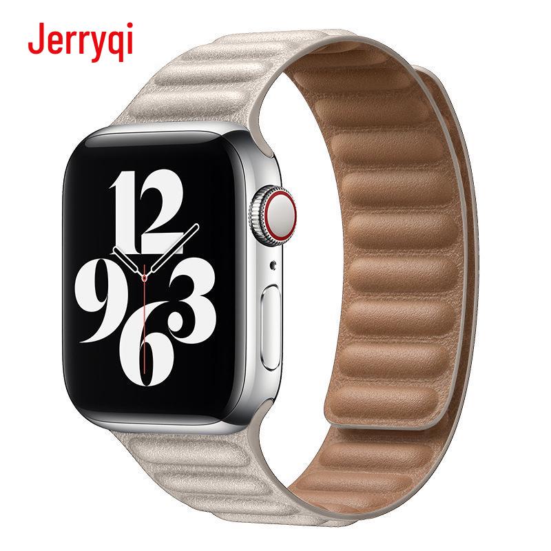 Dvoubarevný magnetický kožený řemínek na zápěstí Apple Watch pro Series SE/765432