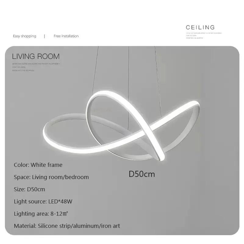 Modern Indoor Home Gold Decor Lighting Fixture Led Pendant Light Design LED Chandelier 50CM Living Room Restaurant Bedroom Hotel
