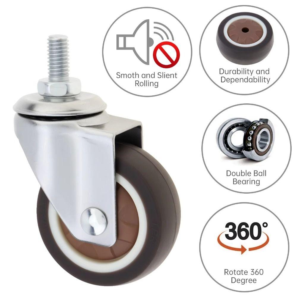 Ball Bearings Swivel Casters Metal Top Furniture Casters No Noise Casters Wheels Table