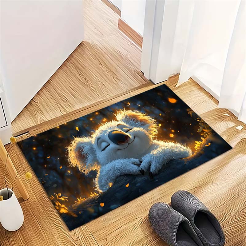 Cute Cartoon Cats Group Non-Slip Doormat, Animal Print Entryway Floor Mat