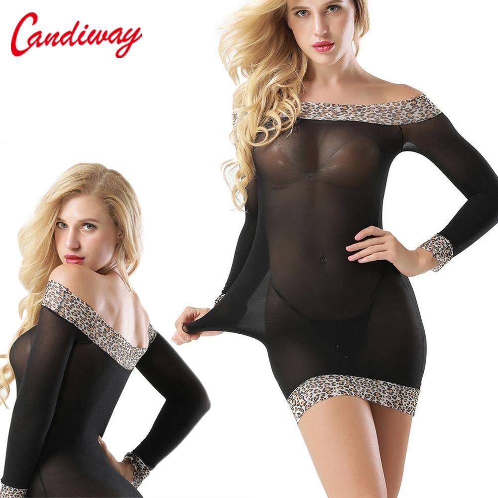 Plus Fantasy Sexy Mini Dress Net Halterneck Choker Erotic Open Cup Lingerie Night Mesh Tight Underwear For Women