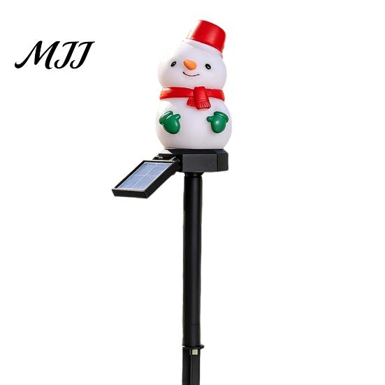 Outdoor Seasonal Atmosphere Lights Christmas Solar Stake Lights, Santa Snowman Tree Figurine Lawn Warm White LED Garden Ornaments Waterproof for
