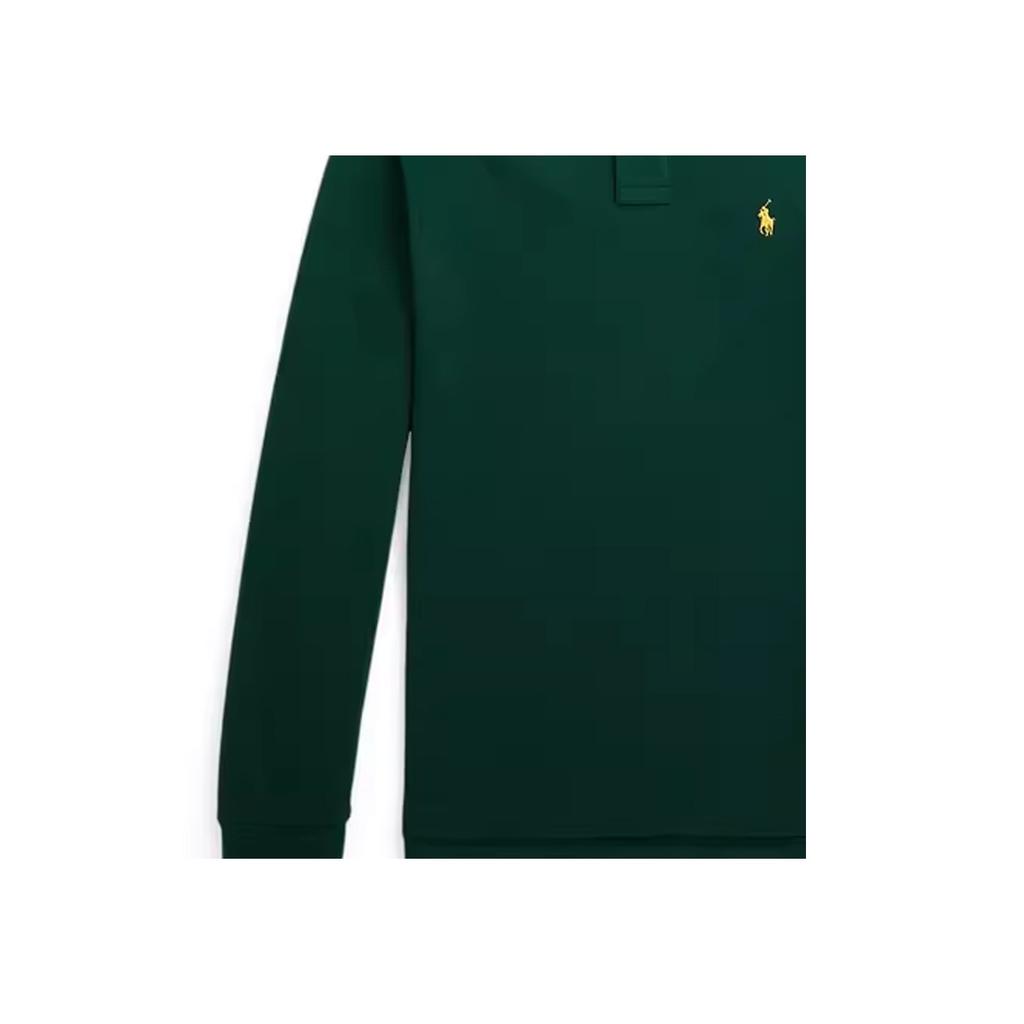 Polo Ralph Lauren Polo a Maniche Lunghe Ricamata con Logo Tinta Unita Uomo top Verde MNPOKNI16823255-300