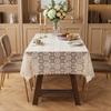 Nonslip Florals French Lace Tablecloth Polyester Fabric Easy Cleaning for Home Dining Table Cover