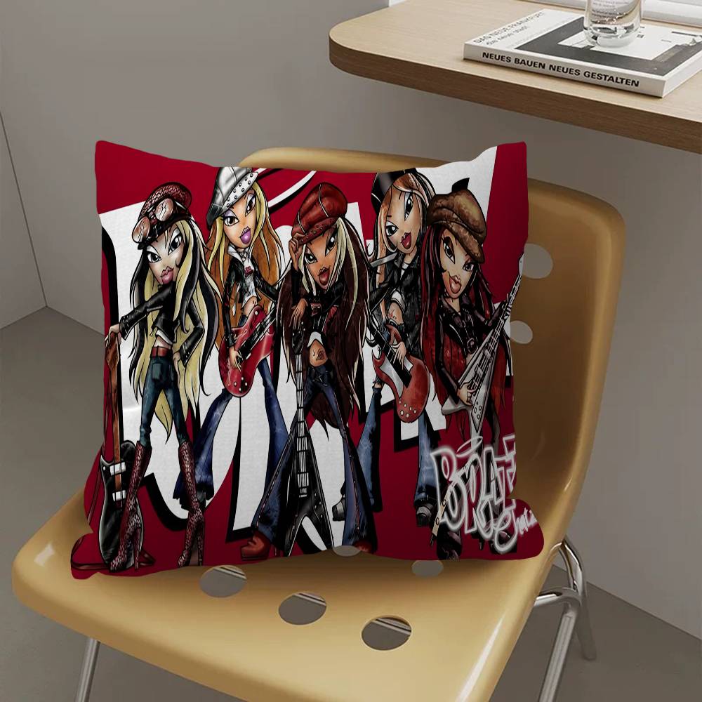 Cute BBratz DDoll Cushion Cover Polyester Sofa Cushions Decorative Throw Pillows Home Decoration Pillowcover