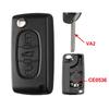 ABX2 YOSE Für Citroen C2 C3 C4 C5 C6 Xsara Berlingo Für Peugeot 207 307 308 407 607 807 HU83 VA2 Klinge Klappschlüssel Auto Schlüsselgehäuse Hülle