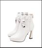 Elegant Shoes Women Super High Thin Heel Pointed Toe Butterfly-knot Spring and autumnOutside Warm Office Ankle Boots
