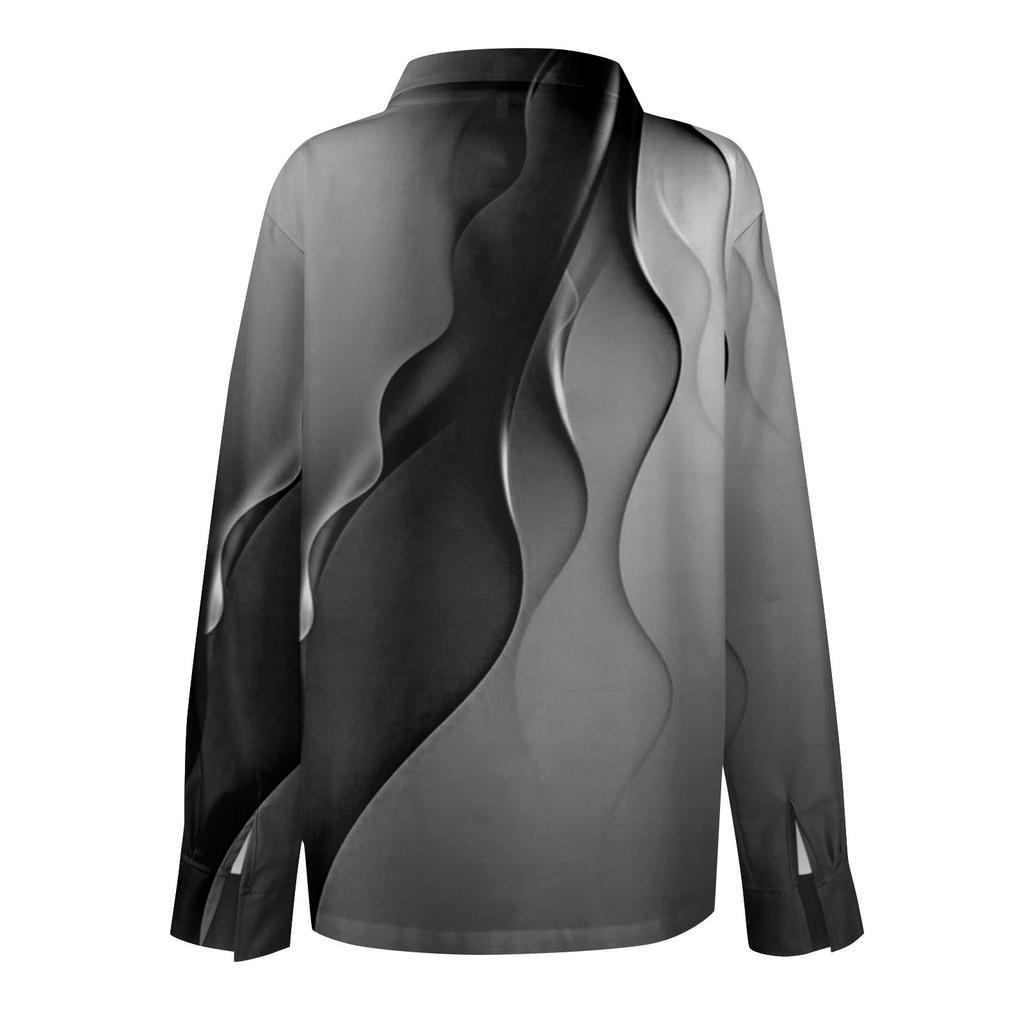 Women's Shirt Blouse Printed Button Long Sleeve Casual Basic Shirt Collar Regular Top