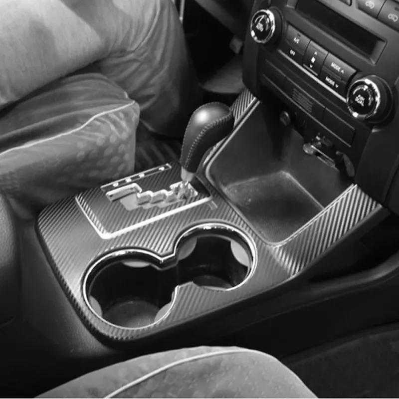 For Kia Sorento 2009-2012 Car Gear Panel Sticker Gear Box Protective Film Carbon Fiber Black Car Interior Sticker