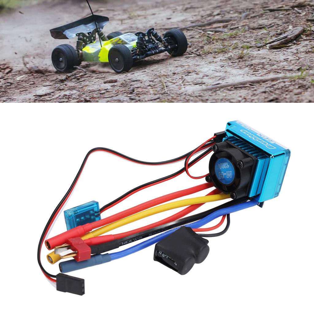 120A Brushless ESC Waterproof Electric Speed Controller for 1/10 1/12 RC Cars Boats