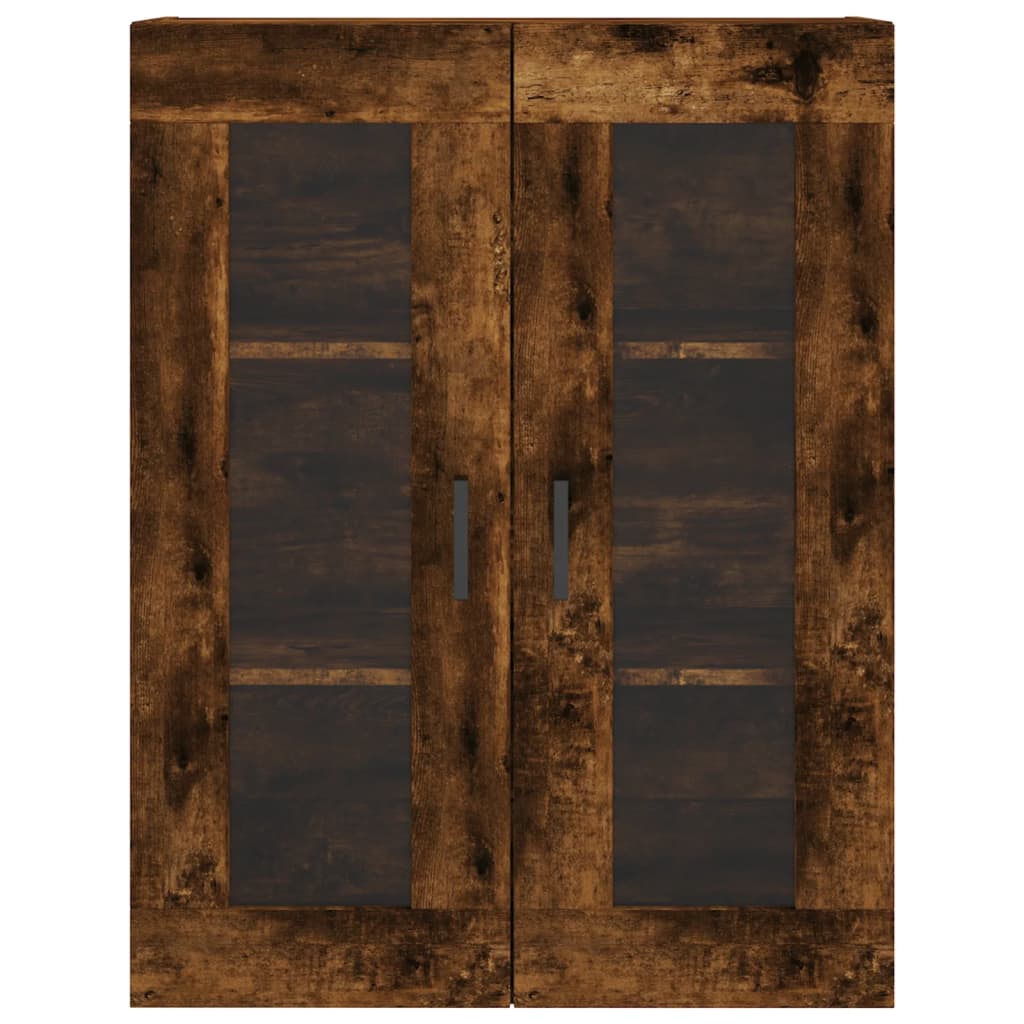 Wall Mounted Cabinet in Smoked Oak Finish 69.5 x 34 x 90 cm