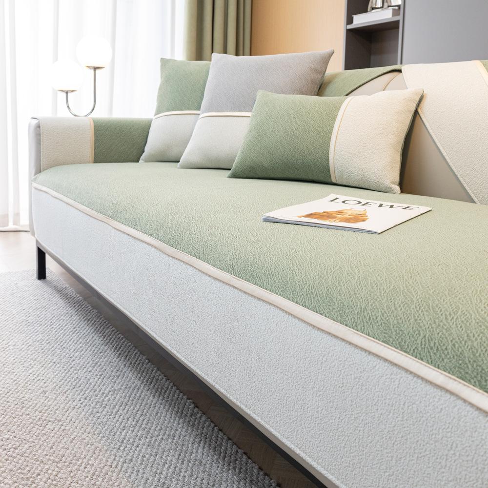 

Simple And Modern Sofa Cushion New Fabric Leather Sofa Cover Backrest Towel Universal Non-Slip Seat Cushion In All Seasons 70*70cm