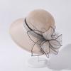 Hats Womens Summer Large Organza Brim Splicing Sun Hat Flowers Fashion Sun Hat Holiday Beach Hat Tide