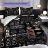 1PC Music, Guitar Theme Bedding Quilt Set Quilt Cover Pillowcase Home Decoration Birthday Gift (1 * Duvet Cover + 2 * Pillowcase, Without Core)