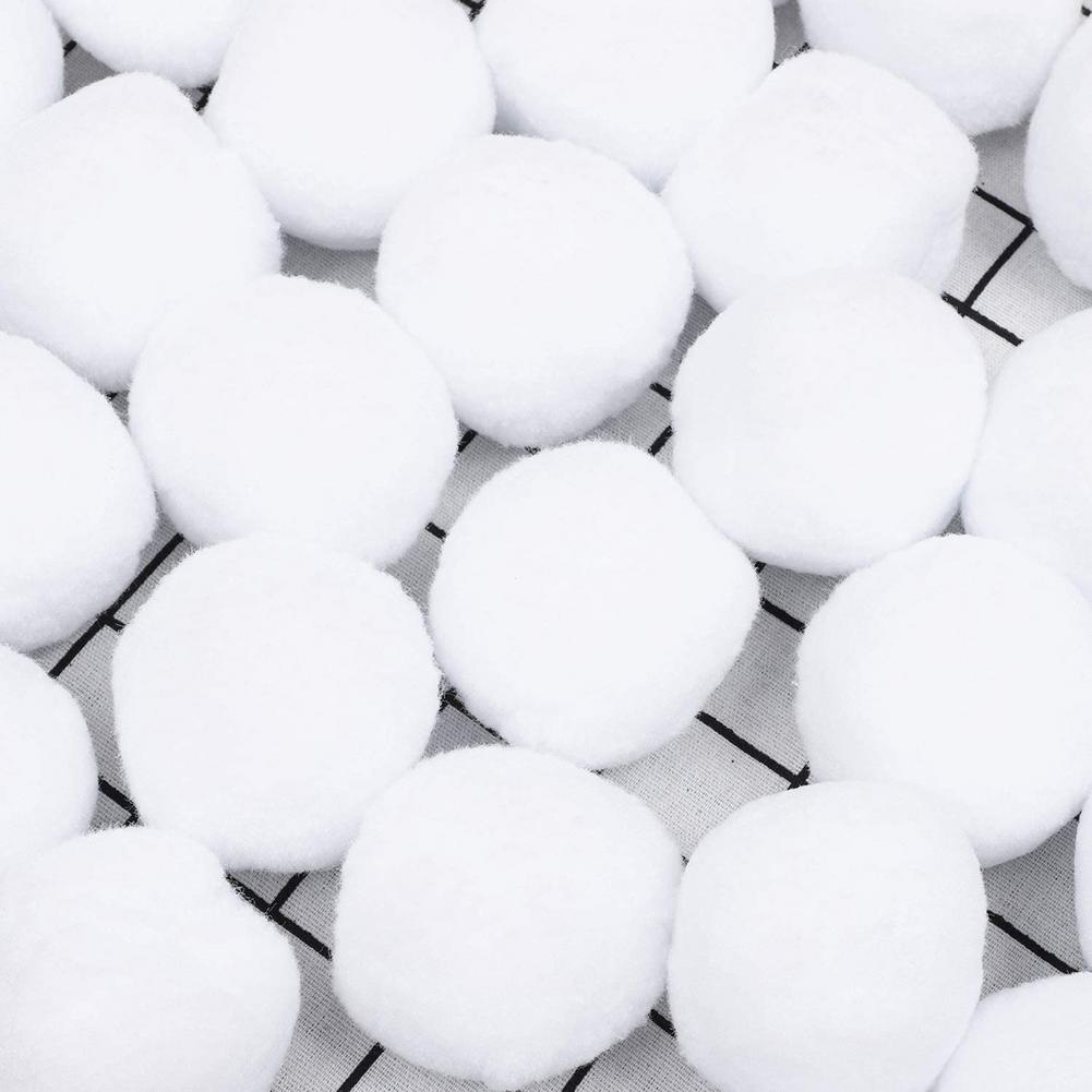 50pcs 7cm Simulation Christmas Snowball Xmas Tree Ornaments Indoor Realistic Fake Soft Snowballs For Battle Game Educational Toy