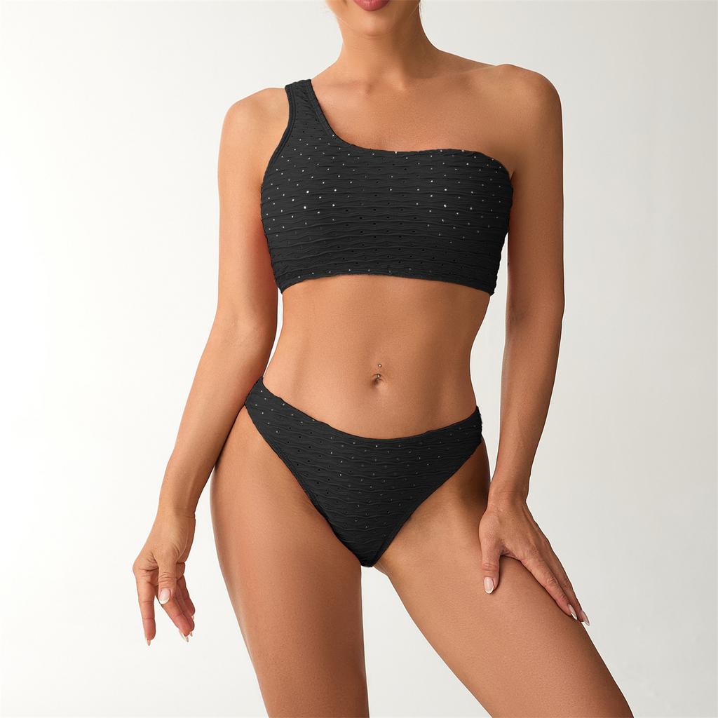 Women's One-shoulder Bikini Two-piece Swimsuit For The Beach
