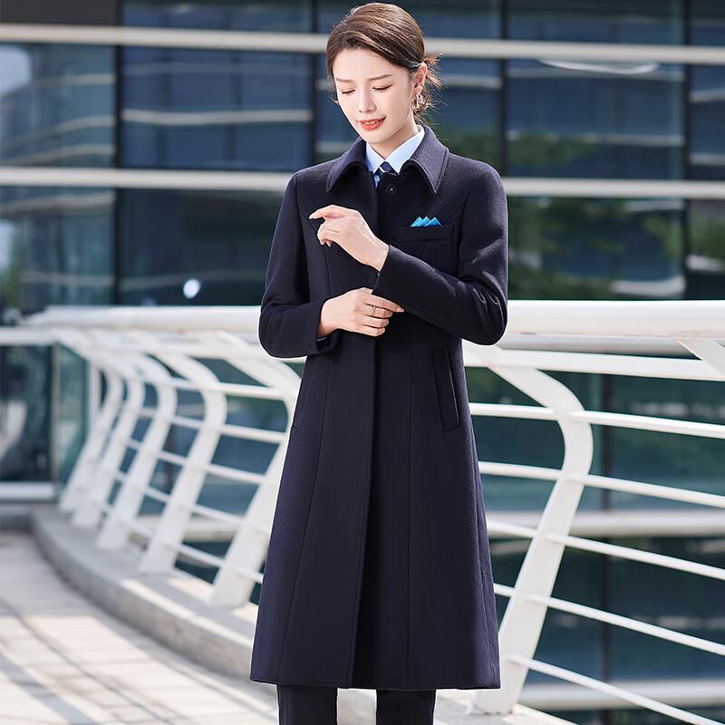 Kasey Unisex Wool Blend Mid-Length Professional Overcoat