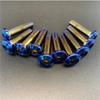10 Pcs M8*30mm  Ti Titanium Rotor Bolts M5x10mm Screws For Mtb Disc Brake Rotors For Honda Yamaha Kawasaki Suzuki Ornament