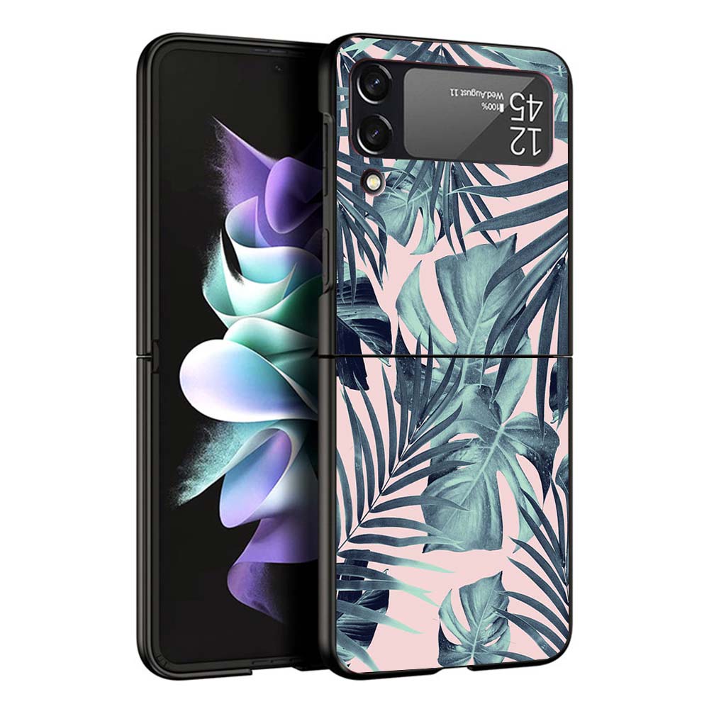

Summer Tropical Plants Green Leaf Phone Case For Samsung Galaxy Z Flip7 Flip6 5G Flip5 Flip4 Flip3 ZFlip 7 6 3 4 5 Shockproof Ba Samsung Z Flip 4