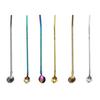 Yousheng Sakura Straw Spoon, 304 Stainless Steel Straw for Coffee Stirring, Reusable Drinking Straw for Juice Milk Tea