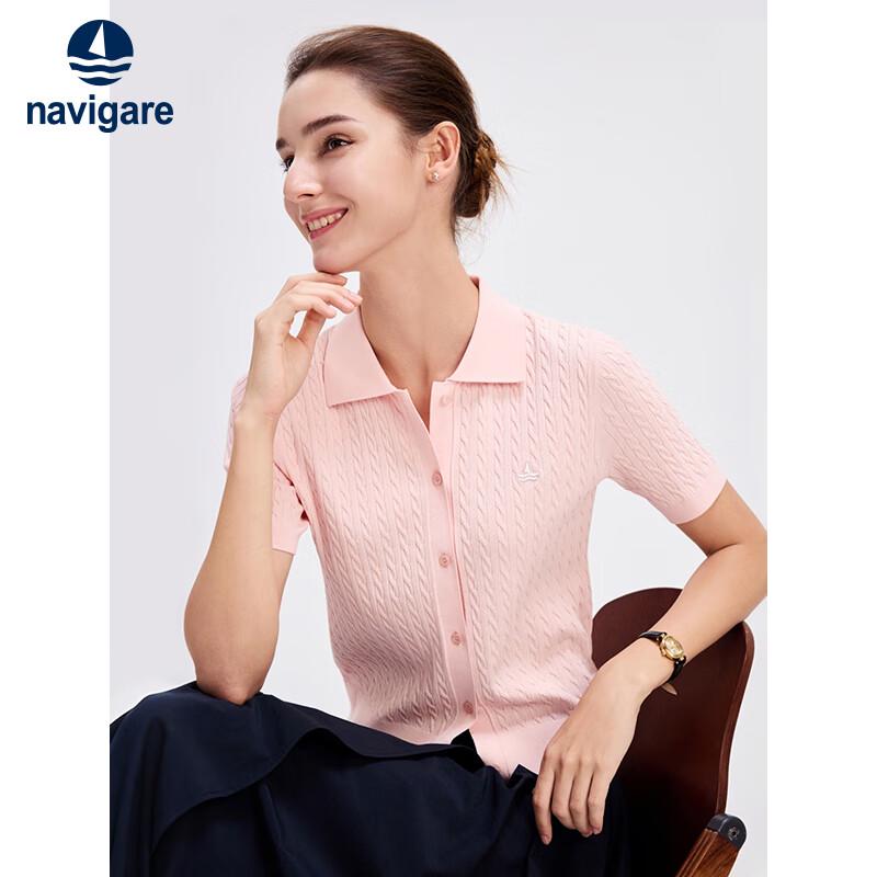 

Navigare Women s Polo Short Sleeve Knit Cardigan S