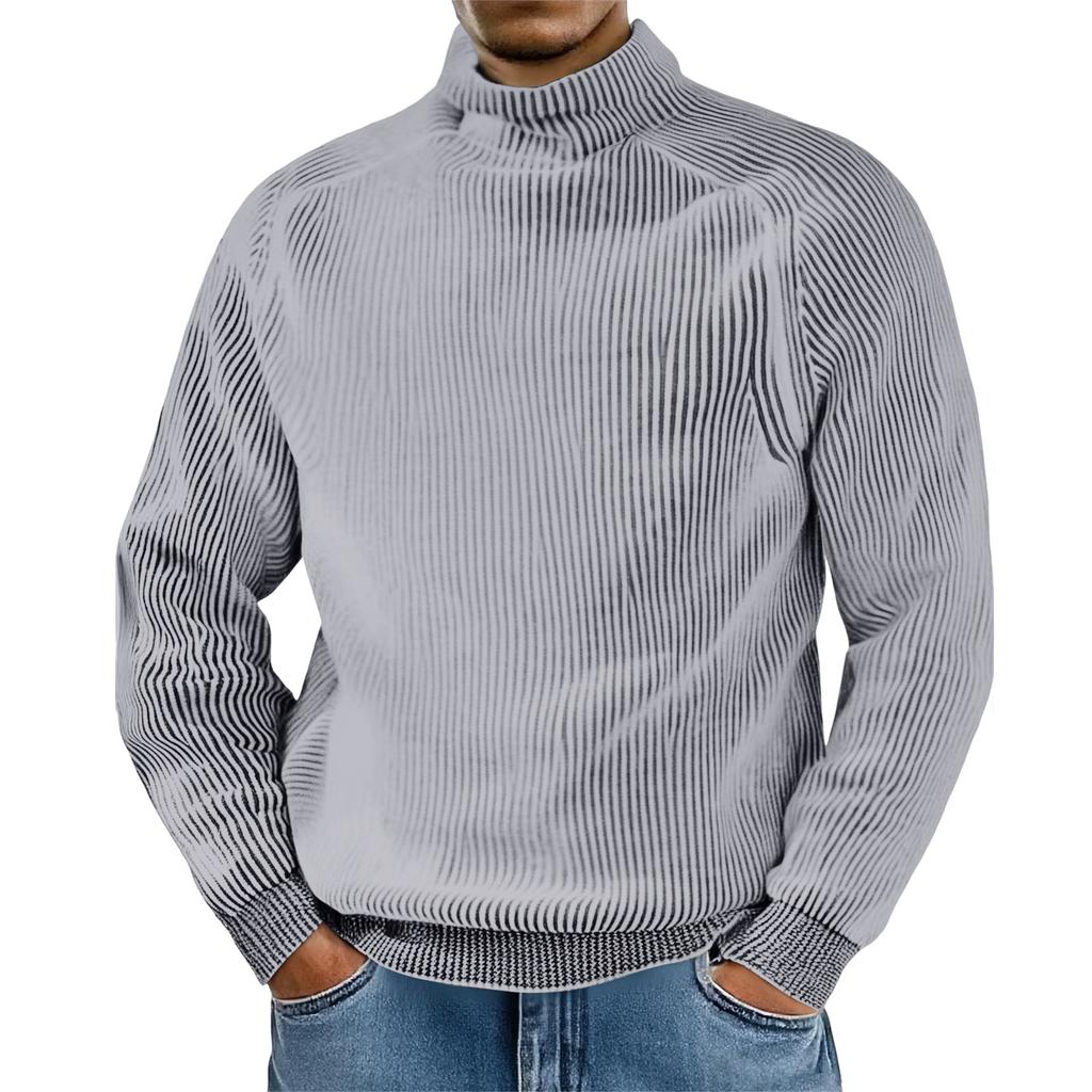 Men's Loose-fitting Casual Round Neck Long-sleeved Knit Top