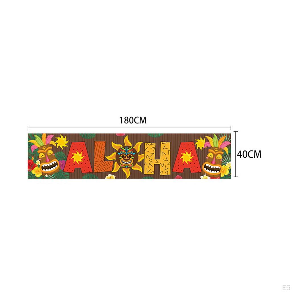 Door Banner Luau Party Decoration Tropical Porch Sign for Hawaiian Wall