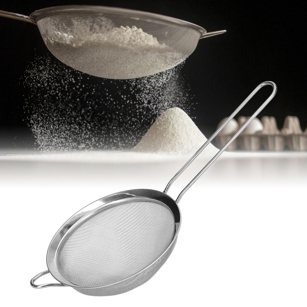 Stainless Steel Strainer Thickened Wide Oil Colander with Handle Kitchen Tool for Home