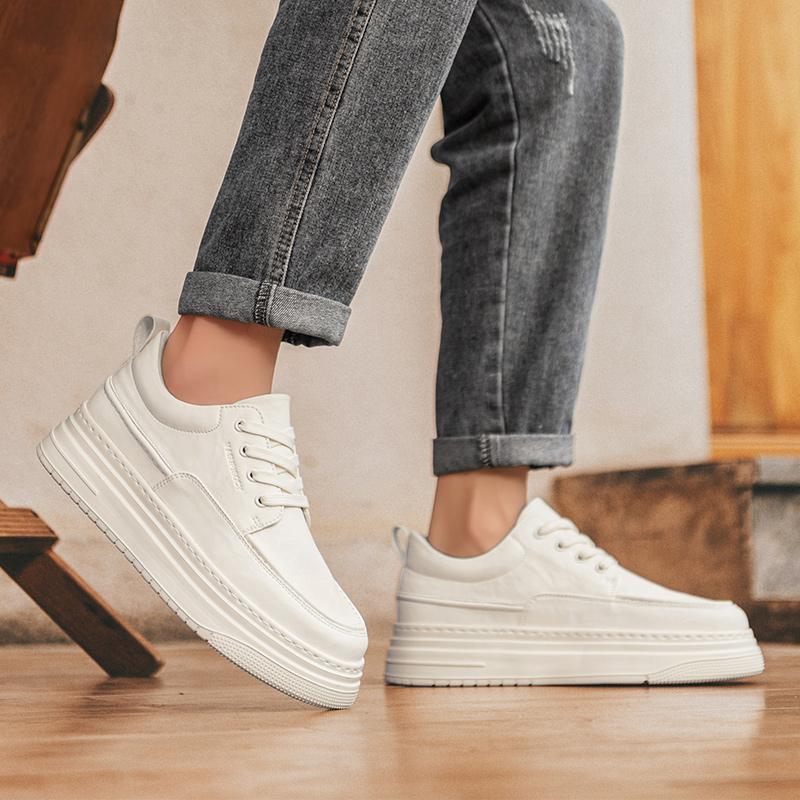 Fashion Sports thick soled casual shoes Trendy Minimalist Fashion Style Daily Comfort Quality Youth and adult Black shoes lace-up