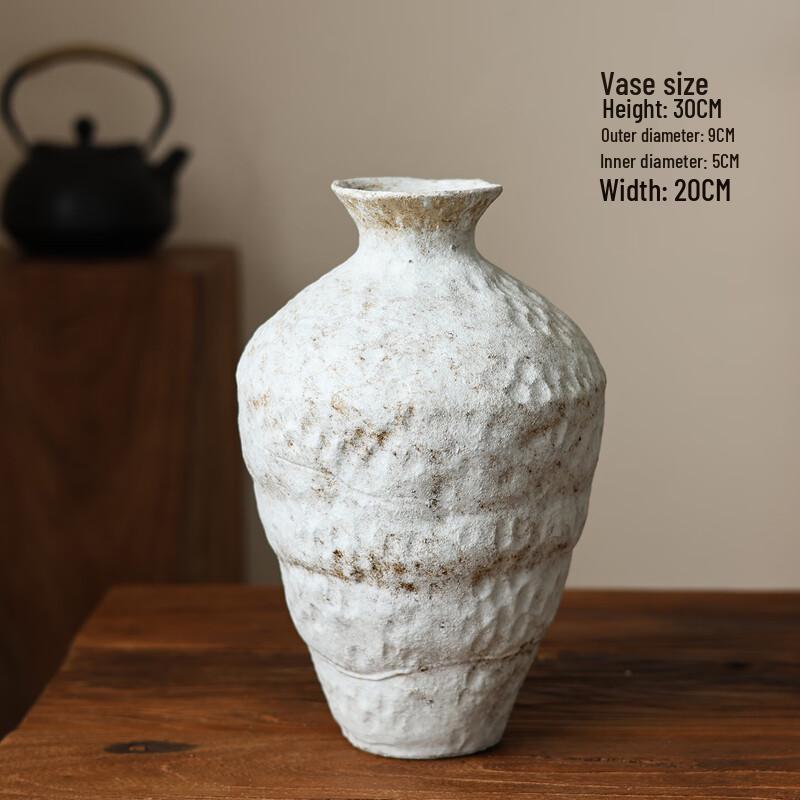 Large Zen Deer Tone Ceramic Flower Vase