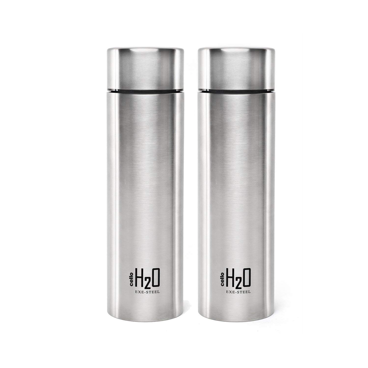 

Бутылка для воды из нержавеющей стали для офиса, путешествий, спортзала | Герметичный набор тонких бутылок 1 л | Устойчивые к ржавчине, не содержащие BPA серебристые бутылки для гидратации