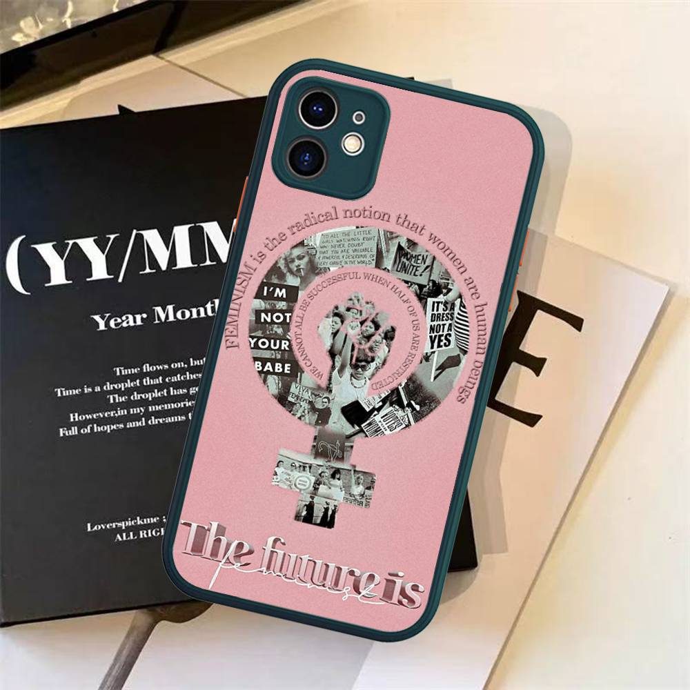 Feminist Feminism Aesthetics Girl Phone Case For iPhone 13 12 X XS MAX Pro Max 16 15 11 14 Pro Max Shockproof Matte Cover