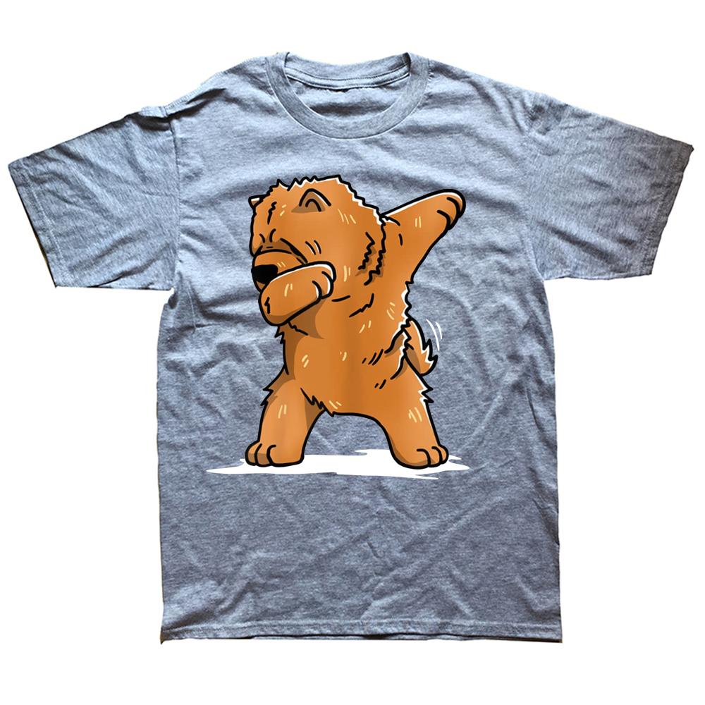 Dabbing Chow Chow Dab Dance Dog T Shirts Graphic Cotton Streetwear Short Sleeve Birthday Gifts Vintage Style Tshirt UnisexF