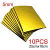 10pcs 25cm*18cm Sound Deadener Heat Insulation Mat Car Van Sound Proofing Deadening Insulation Car Hood Insulation Thickness 5mm