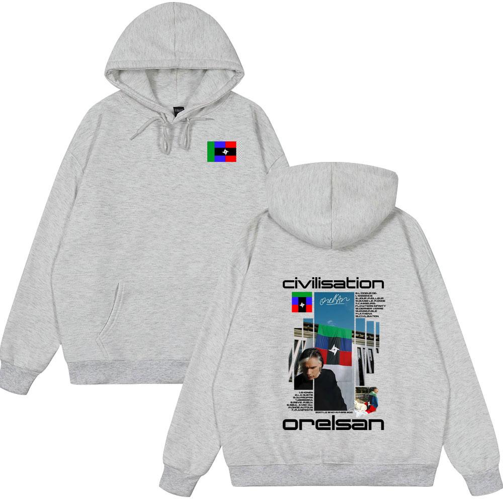 

Hot Sale Hoody Rapper Orelsan Civilisation Album Hoodie Women Hip Hop Fashion Streetwear Male Casual Oversized New Style Clorhes M