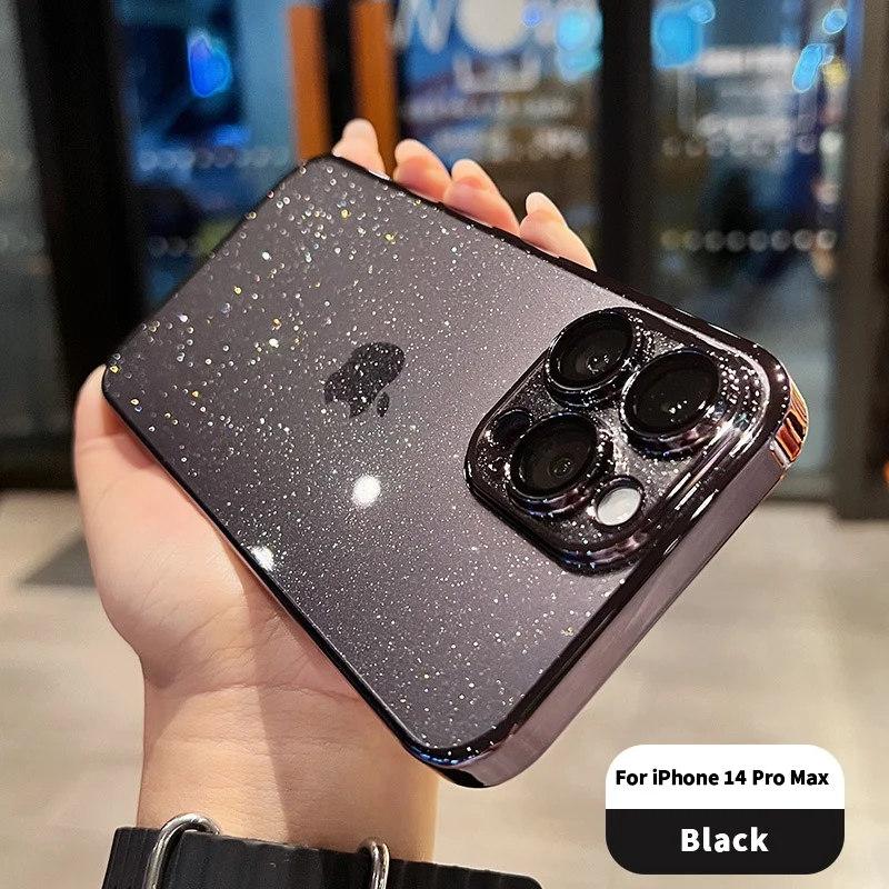 Luxusní galvanicky pokovené třpytivé pouzdro na telefon pro iPhone 11 15 12 13 14 Ochranná skořepina Pro Max Průhledný průhledný nárazuvzdorný kryt