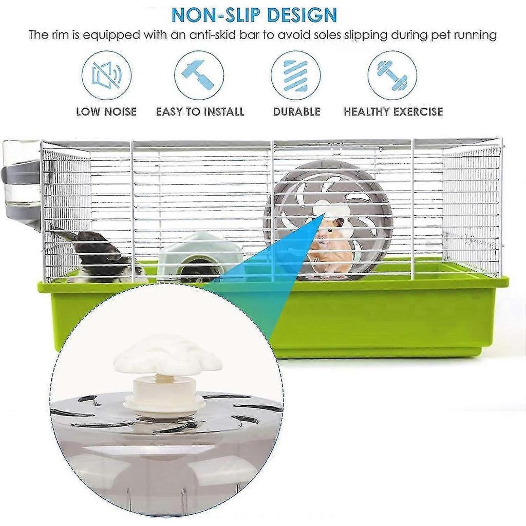 Hamster Running Wheel, Super Quiet Acrylic Plastic For Small Pets