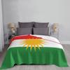 Kurdistan Flag Blanket Flannel Throw Blanket Bed Sofa Printed Lightweight Bedspreads