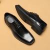 New Arrive Men'S Classic Retro Derby Shoes Mens Lace-Up Business Dress Office Leather Shoes Men Fashion Wedding Party Flats 2583