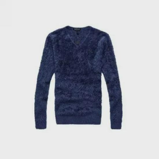 Men's Slim V-Neck Wool Sweater - Autumn/Winter Korean Style, Plush Seahorse Hair, Thick, Trendy