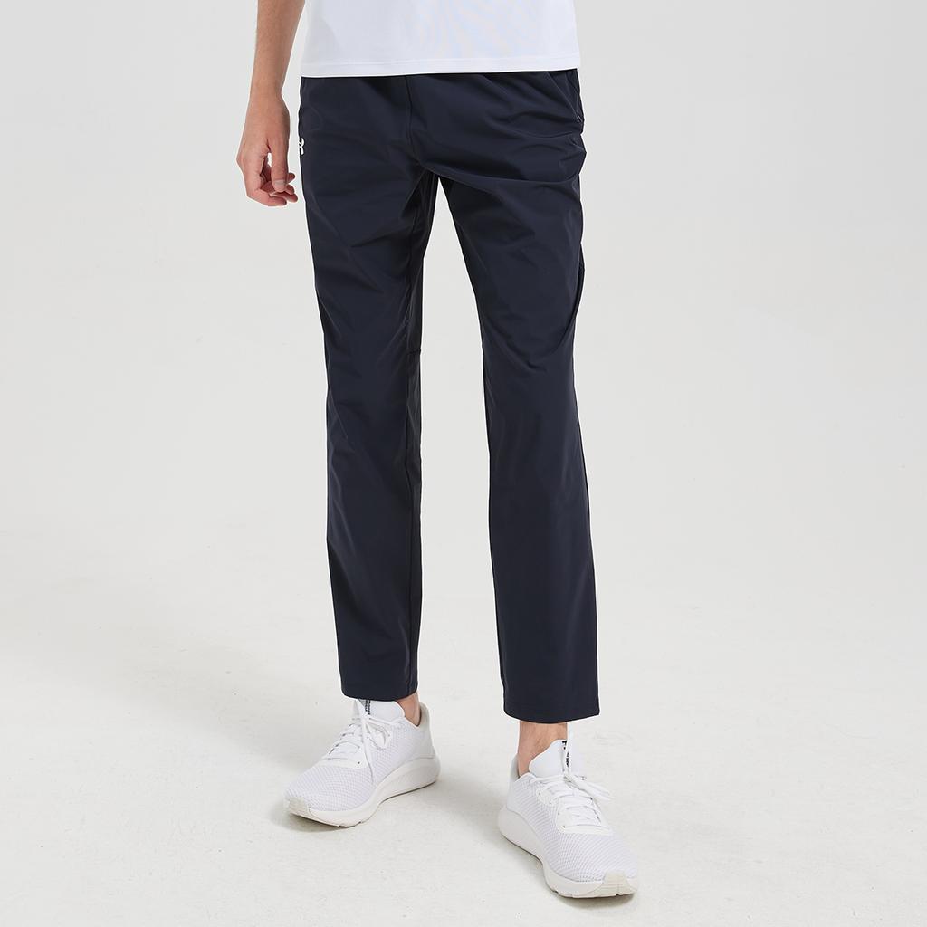 Under Armour Pantalones Deportivos de Punto Cómodos Versátiles con Cordones y Logo de Pierna Recta Holgados para Hombre Negro 25500705-001