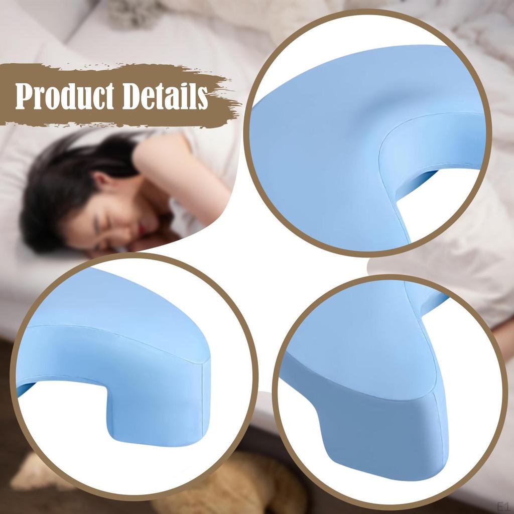 Side Sleeper Pillow with Arm Holes Memory Foam Bed Gift Ergonomic Support for Stomach Back Sleeping