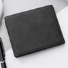 Men's Genuine PU Leather Wallet - Short Vintage Zipper Design with Money Clip, Soft Business Wallet for Students