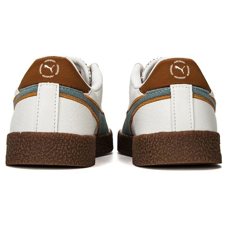 Puma Club Retro Prep Leather Comfortable Durable Lightweight Low-Top Sneakers Unisex Sneakers White Gray Green 389404-02