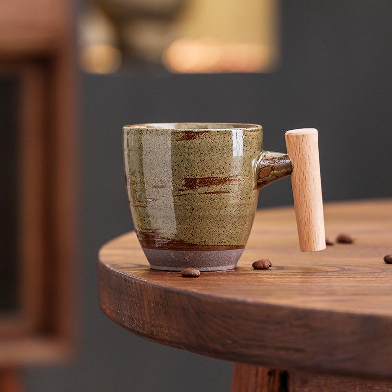 Creative Ceramic Coffee Cup High Value Afternoon Tea Latte Cup Household Water Cup Coarse Pottery Mug