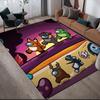 Among Us Flannel Pattern Square Carpet,Area Rug,Carpet Rug for Living Room Bedroom Sofa Playroom Decor,Non-slip Floor Mat