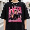 Camiseta I Love My Boyfriend Leon Kennedy para Mujer Unisex Casual Algodón Gráfica Streetwear Camisetas Tops Tee Regalo para Novia