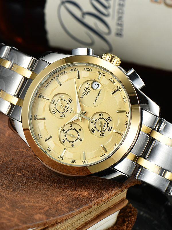 Men's Business Watch with Metal Bracelet Quartz Wristwatch