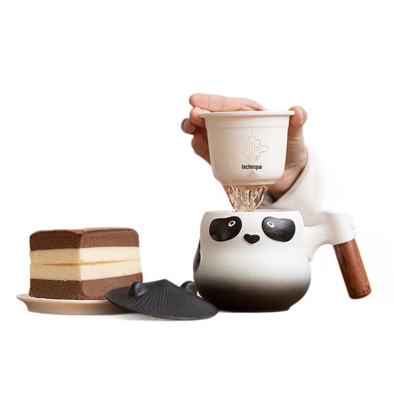 Panda Ceramic Tea & Water Separation Mug for Home & Office